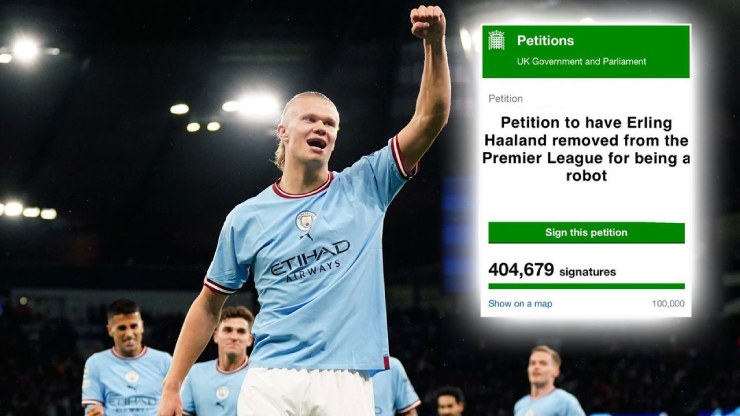 Choáng hơn 2 triệu chữ ký cấm Haaland đá bóng, trục xuất khỏi Ngoại hạng Anh - 1