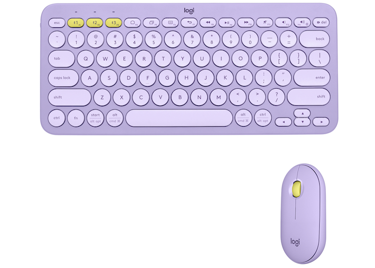 Bộ bàn phím và chuột không dây &#34;bắt trend&#34; màu tím siêu hot của iPhone 14 - 1