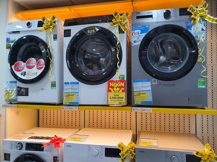 Máy giặt trưng bày giảm giá đến hơn 50%, 