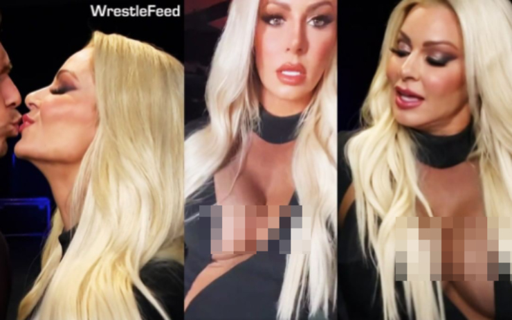 Người đẹp WWE mặc hớ hênh, gặp sự cố trên sóng truyền hình trực tiếp - 1