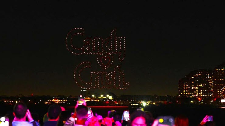Bầu trời New York rực sáng ngày Candy Crush tròn 10 tuổi