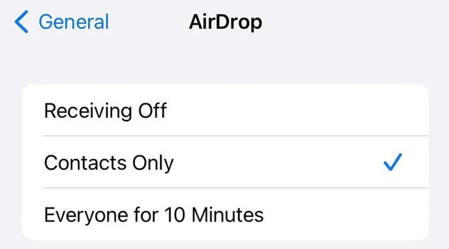 iOS 16.1.1 sẽ có thêm tùy chọn mới cho AirDrop để... hạn chế spam - 1