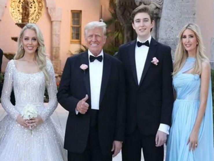 Con út nhà ông Trump nổi bật ở đám cưới chị gái với chiều cao hơn 2m ở tuổi 16