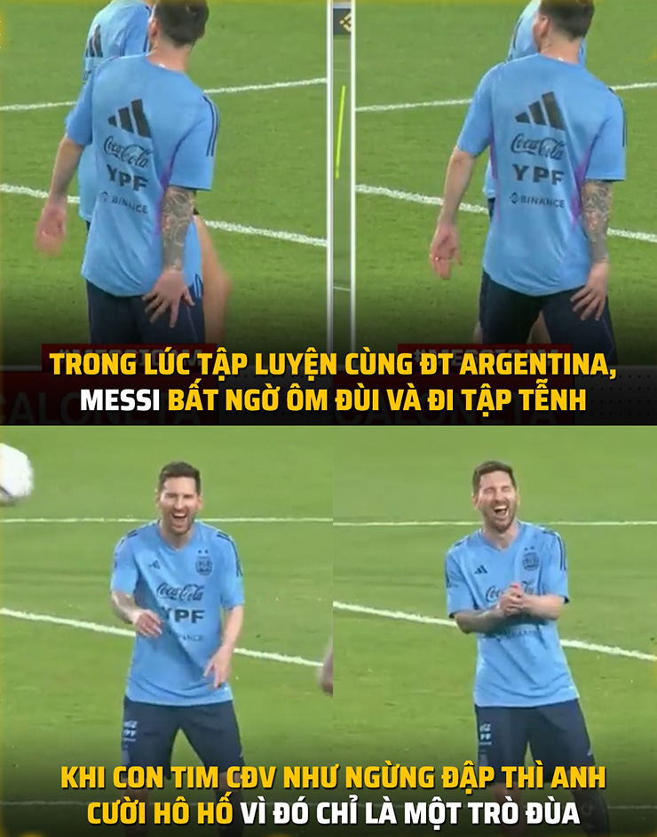 Fan Argentina chắc chắn sẽ thích bức ảnh chế này, khi Messi được tấu hài \