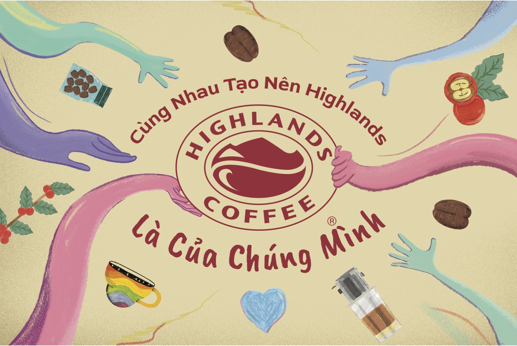 Highlands Coffee đánh dấu bước “chuyển mình” hướng đến cộng đồng cùng logo và thông điệp mới - 1