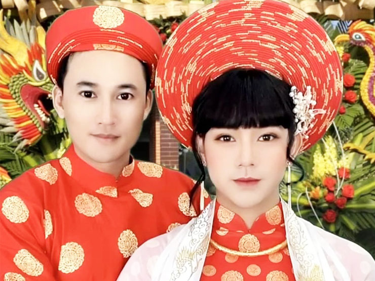Diễn viên Hà Trí Quang làm lễ tân hôn online với bạn trai, sắp đón ”2 con ruột 100%”