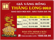 Giá Vàng Rồng Thăng Long - Bảo Tín Minh Châu ngày 30.11.2022