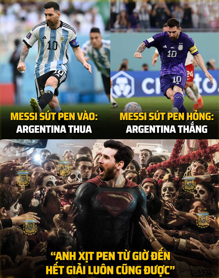 Ảnh chế: Messi &#34;tạch pen&#34; trở thành người hùng của Argentina - 1