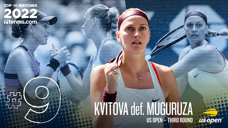 Top 10 trận tennis hay nhất 2022: Mỹ nhân Kvitova thắng Muguruza siêu kịch tính - 1