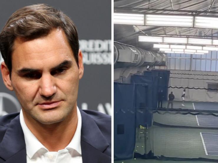 Federer tới sân tập lần đầu tiên sau giải nghệ, mở ra hy vọng cho tennis
