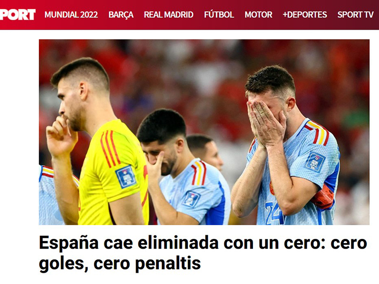 Báo chí thế giới choáng váng về kỳ tích Morocco hạ Tây Ban Nha ở World Cup