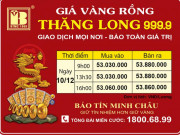 Giá Vàng Rồng Thăng Long - Bảo Tín Minh Châu ngày 10.12.2022