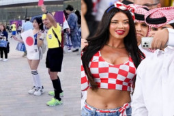 Loạt gái xinh cổ vũ World Cup được người hâm mộ vây kín
