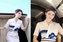 Nữ tiếp viên hàng không xinh như búp bê lộ mặt thật khiến fan ”ngã ngửa”