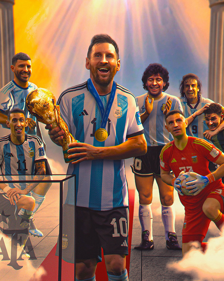 Ảnh Chế: Argentina Vô Địch World Cup 2022, Messi Bước Vào Ngôi Đền Huyền  Thoại