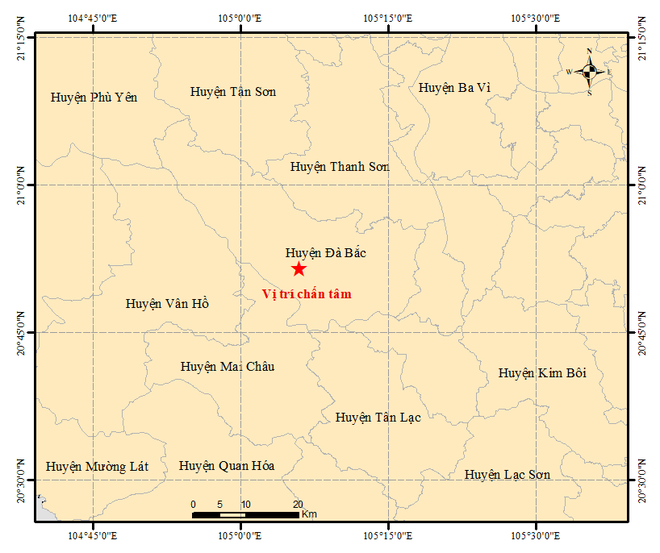 Đà Bắc, Hòa Bình lại chao đảo vì động đất lên đến 4 độ richter - 1
