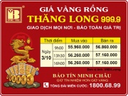 Giá Vàng Rồng Thăng Long- Bảo Tín Minh Châu ngày 3.10.2023