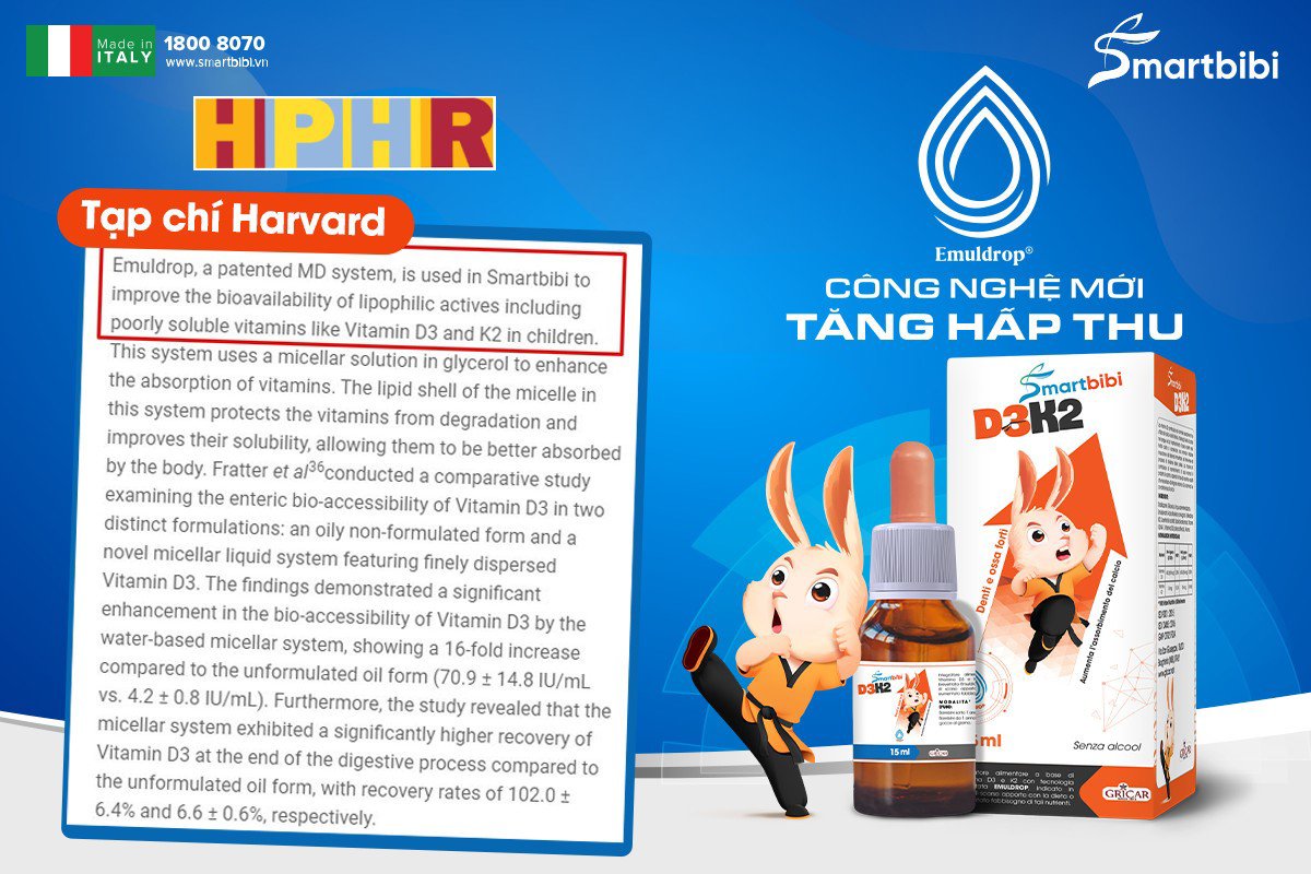 Bí ẩn công nghệ tăng hấp thu mới trong sản phẩm bổ sung D3K2 của trẻ - 1