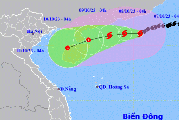 Bão số 4 giật cấp 16, sóng biển cao 9 m, Bắc Bộ mưa lớn - 1