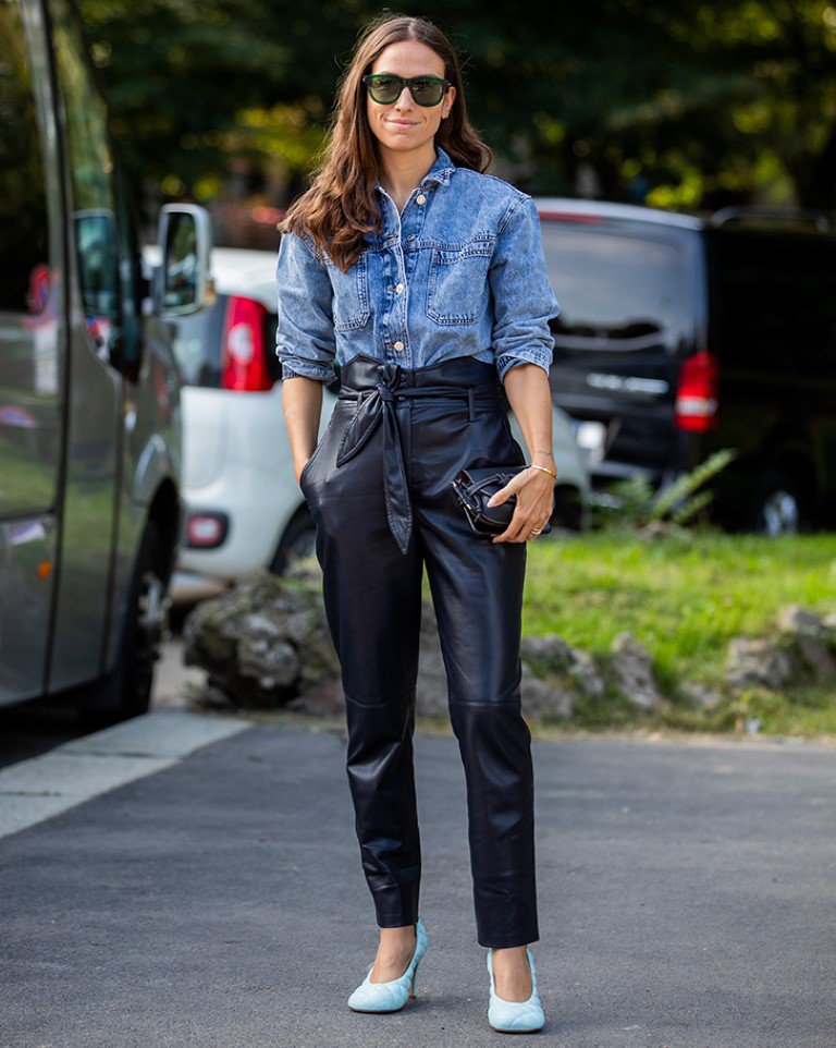 6 cách mặc quần da hợp xu hướng cho năm 2024 - 2