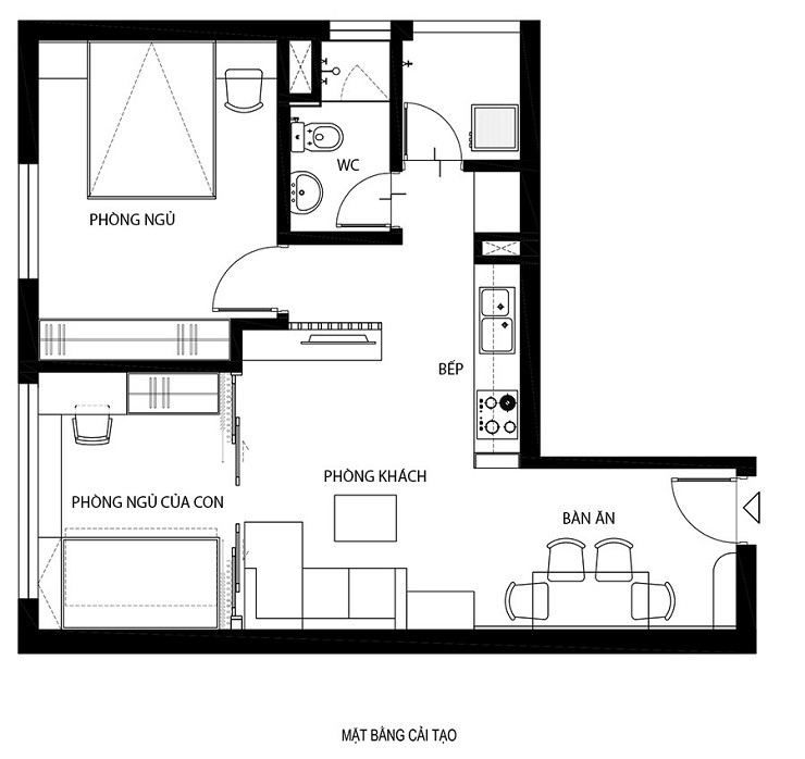 Mua căn hộ cũ 55m2, vợ chồng trẻ chi thêm 200 triệu cải tạo đẹp lung linh - 7