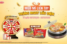 Đông đảo khách hàng đến tham gia quay thưởng “Mua mì liền tay, Trúng ngay lẩu điện” của Acecook