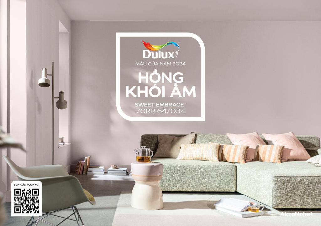 Dulux đến từ AkzoNobel kết hợp với ELLE Fashion Show giới thiệu Màu Của Năm 2024 Sweet Embrace™ - Hồng Khói Ấm - 1