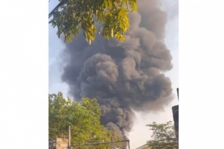 Hải Dương: Cháy ở trụ sở công an huyện, cả trăm xe máy bị thiêu rụi